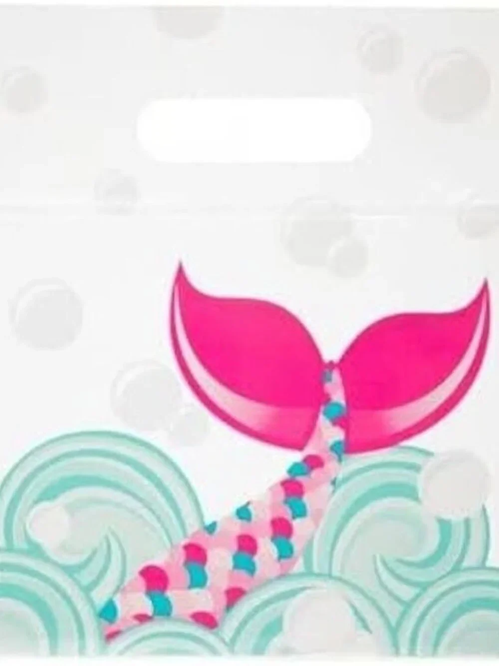 12pc Mermaid Tail Party Favor Bags with Handles Under the Sea Birthday Supplies